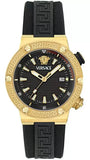 Versace Greca Logo Diver Quartz Black Dial Black Rubber Strap Watch for Men - VE8G00324 Authentic Buy Shop Now