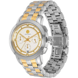 Tory Burch Classic Chronograph White Dial Two Tone Steel Strap Watch for Women - TBW1034 Authentic Buy Shop Now
