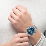 Hugo Boss Candor Blue Dial Silver Steel Strap Watch for Men - 1514076 Authentic Buy Shop Now