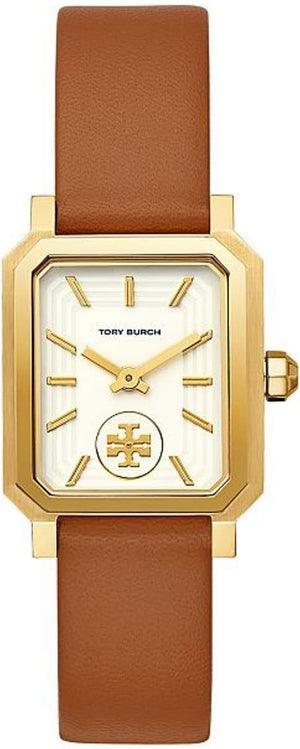 Tory Burch Robinson White Dial Brown Leather Strap Watch for Women - TBW1503 Authentic Buy Shop Now