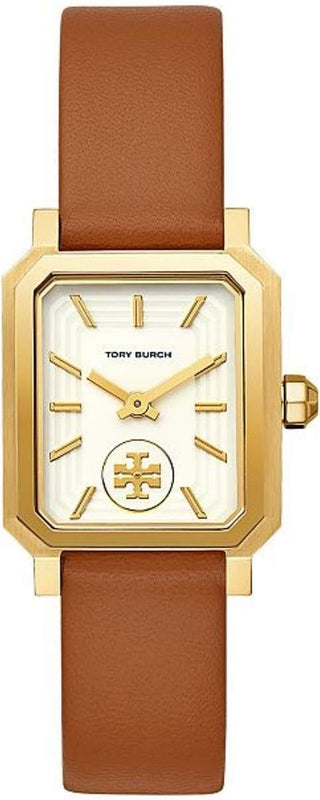 Tory Burch Robinson White Dial Brown Leather Strap Watch for Women - TBW1503 Authentic Buy Shop Now