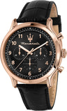 Maserati Epoca Limited Edition Chronograph Black Dial Black Leather Strap Watch for Men - R8871618015 Authentic Buy Shop Now
