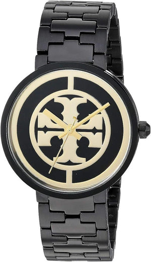 Tory Burch Reva Black Dial Black Steel Strap Watch for Women - TBW4039 Authentic Buy Shop Now