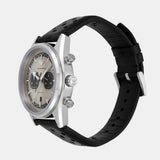 Emporio Armani Racer Chronograph Silver Dial Black Leather Strap Watch for Men - AR11677 Authentic Buy Shop Now