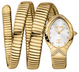 Just Cavalli Classico Lungo White Dial Gold Steel Strap Watch for Women - JC1L248M0025 Authentic Buy Shop Now