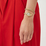 Just Cavalli Twined Mother of Pearl Dial Gold Steel Strap Watch for Women - JC1L305M0025 Authentic Buy Shop Now