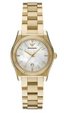 Emporio Armani Federica Mother of Pearl White Dial Gold Steel Strap Watch for Women - AR11657 Authentic Buy Shop Now