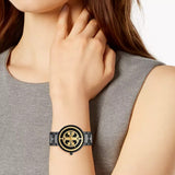 Tory Burch Reva Black Dial Black Steel Strap Watch for Women - TBW4039 Authentic Buy Shop Now