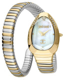 Just Cavalli Serpente Metallica Mother of Pearl Dial Two Tone Steel Strap Watch for Women - JC1L208M0065 Authentic Buy Shop Now