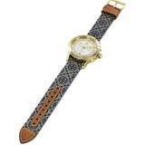 Tory Burch Classic Chronograph White Dial Grey Nylon Strap Watch for Women - TBW1035 Authentic Buy Shop Now
