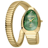 Just Cavalli Serpente Metallica Green Dial Gold Steel Strap Watch for Women - JC1L208M0045 Authentic Buy Shop Now