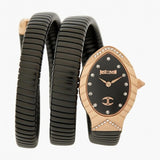Just Cavalli Classico Lungo Black Dial Black Steel Strap Watch for Women - JC1L248M0085 Authentic Buy Shop Now