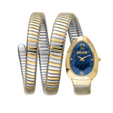 Just Cavalli Glam Evo 9 Blue Dial Two Tone Steel Strap Watch for Women - JC1L224M0075 Authentic Buy Shop Now
