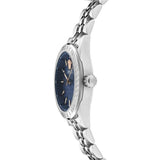 Versace V-Code Analog Blue Dial Silver Steel Strap Watch for Women - VE8I00324 Authentic Buy Shop Now