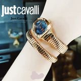 Just Cavalli Glam Evo 4 Blue Dial Rose Gold Steel Strap Watch for Women - JC1L229M0055 Authentic Buy Shop Now