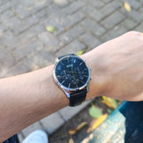Hugo Boss Avery Chronograph Black Dial Black Leather Strap Watch for Men - 1514211 Authentic Buy Shop Now