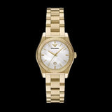 Emporio Armani Federica Mother of Pearl White Dial Gold Steel Strap Watch for Women - AR11657 Authentic Buy Shop Now