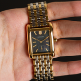 Tory Burch Eleanor Mother of Pearl Black Dial Two Tone Steel Strap Watch for Women - TBW1084 Authentic Buy Shop Now