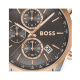 Hugo Boss Skytraveller Chronograph Gunmetal Grey Dial Grey Steel Strap Watch for Men - 1514153 Authentic Buy Shop Now