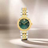 Versace Daphnis Quartz Green Dial Two Tone Steel Strap Watch for Women - VEOCA0424 Authentic Buy Shop Now