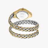 Just Cavalli Twined Mother of Pearl Dial Two Tone Steel Strap Watch for Women - JC1L305M0055 Authentic Buy Shop Now