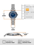 Emporio Armani Gianni T-Bar Blue Dial Silver Steel Strap Watch for Women - AR11627 Authentic Buy Shop Now