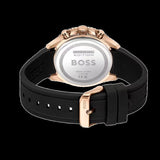 Hugo Boss Runner Chronograph Black Dial Black Silicone Strap Watch for Men - 1514168 Authentic Buy Shop Now