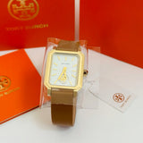 Tory Burch Robinson White Dial Brown Leather Strap Watch for Women - TBW1503 Authentic Buy Shop Now