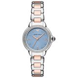 Emporio Armani Three Hand Blue Dial Two Tone Steel Strap Watch for Women - AR11597 Authentic Buy Shop Now