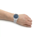 Hugo Boss Candor Blue Dial Silver Steel Strap Watch for Men - 1514076 Authentic Buy Shop Now