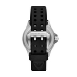 Emporio Armani Sea Explorer Black Dial Black Silicone Strap Watch for Men - AR60086 Authentic Buy Shop Now