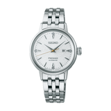 Seiko Presage Cocktail Time Automatic Diamonds White Dial Silver Steel Strap Watch for Women - SRE017J1 Authentic Buy Shop Now