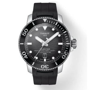 Tissot Seastar 2000 Professional Powermatic 80 Black Dial Black Rubber Strap Watch for Men - T120.607.17.441.00 Authentic Buy Shop Now