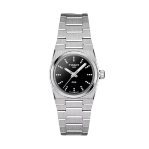 Tissot PRX Quartz Diamonds Black Dial Silver Steel Strap Watch for Women - T137.010.11.056.00 Authentic Buy Shop Now