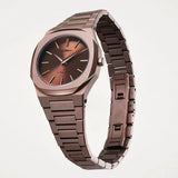 D1 Milano Ultra Thin Brown Dial Brown Steel Strap Watch for Women - D1-UTBL38 Authentic Buy Shop Now