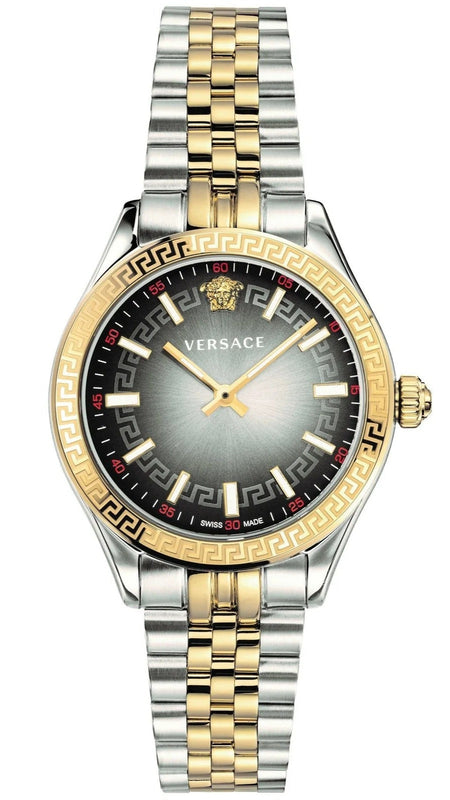 Versace Hellenyium Grey Dial Two Tone Steel Strap Watch for Women - VEHU00520 Authentic Buy Shop Now
