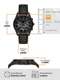 Emporio Armani Antonio Chronograph Black Dial Black Leather Strap Watch for Men - AR11583 Authentic Buy Shop Now