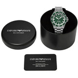 Emporio Armani Sea Explorer Green Dial Silver Steel Strap Watch for Men - AR60088 Authentic Buy Shop Now