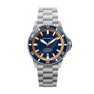 Emporio Armani Sea Explorer Blue Dial Silver Steel Strap Watch for Men - AR60090 Authentic Buy Shop Now