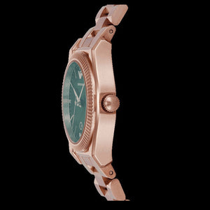 Emporio Armani Federica Analog Green Dial Rose Gold Steel Strap Watch for Women - AR11639 Authentic Buy Shop Now