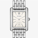 Tory Burch Eleanor White Dial Silver Steel Strap Watch for Women - TBW1069 Authentic Buy Shop Now