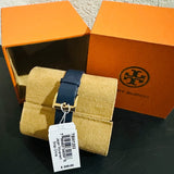 Tory Burch Collins Quartz Blue Dial Blue Leather Strap Watch for Women - TBW1203 Authentic Buy Shop Now