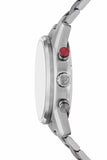 Emporio Armani Racer Chronograph White Dial Silver Steel Strap Watch for Men - AR11645 Authentic Buy Shop Now