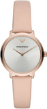 Emporio Armani Modern Silver Dial Pink Leather Strap Watch for Women - AR11160 Authentic Buy Shop Now