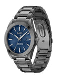 Hugo Boss Strike Blue Dial Gunmetal Grey Steel Strap Watch for Men - 1514175 Authentic Buy Shop Now