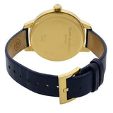 Tory Burch Collins Quartz Blue Dial Blue Leather Strap Watch for Women - TBW1203 Authentic Buy Shop Now