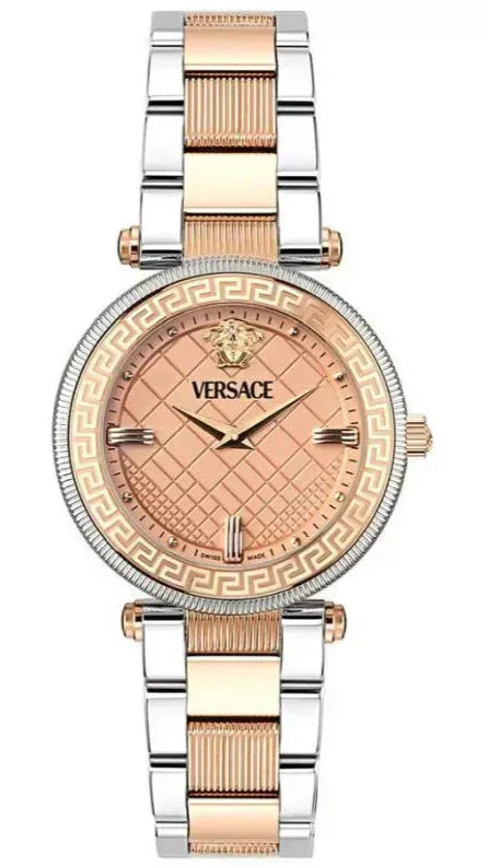 Versace Reve Analog Rose Gold Dial Two Tone Steel Strap Watch for Women - VE8B00424 Authentic Buy Shop Now