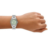 Emporio Armani Federica Mint Green Dial Silver Steel Strap Watch for Women - AR11656 Authentic Buy Shop Now