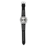 Emporio Armani Racer Chronograph Silver Dial Black Leather Strap Watch for Men - AR11677 Authentic Buy Shop Now