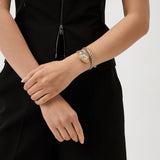 Just Cavalli Twined Mother of Pearl Dial Two Tone Steel Strap Watch for Women - JC1L305M0055 Authentic Buy Shop Now